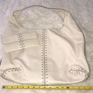 Vanilla Michael Kors hobo sling AND wallet
